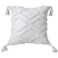 Boho Cotton Cushion Cover with Tassels | Tufted Design 16 - 45x45cm
