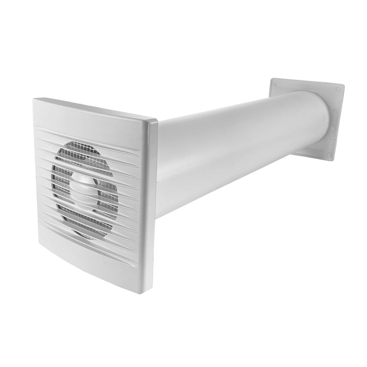 Through Wall Ventilation Kit - STYL Fan with Timer and Brown External Vent