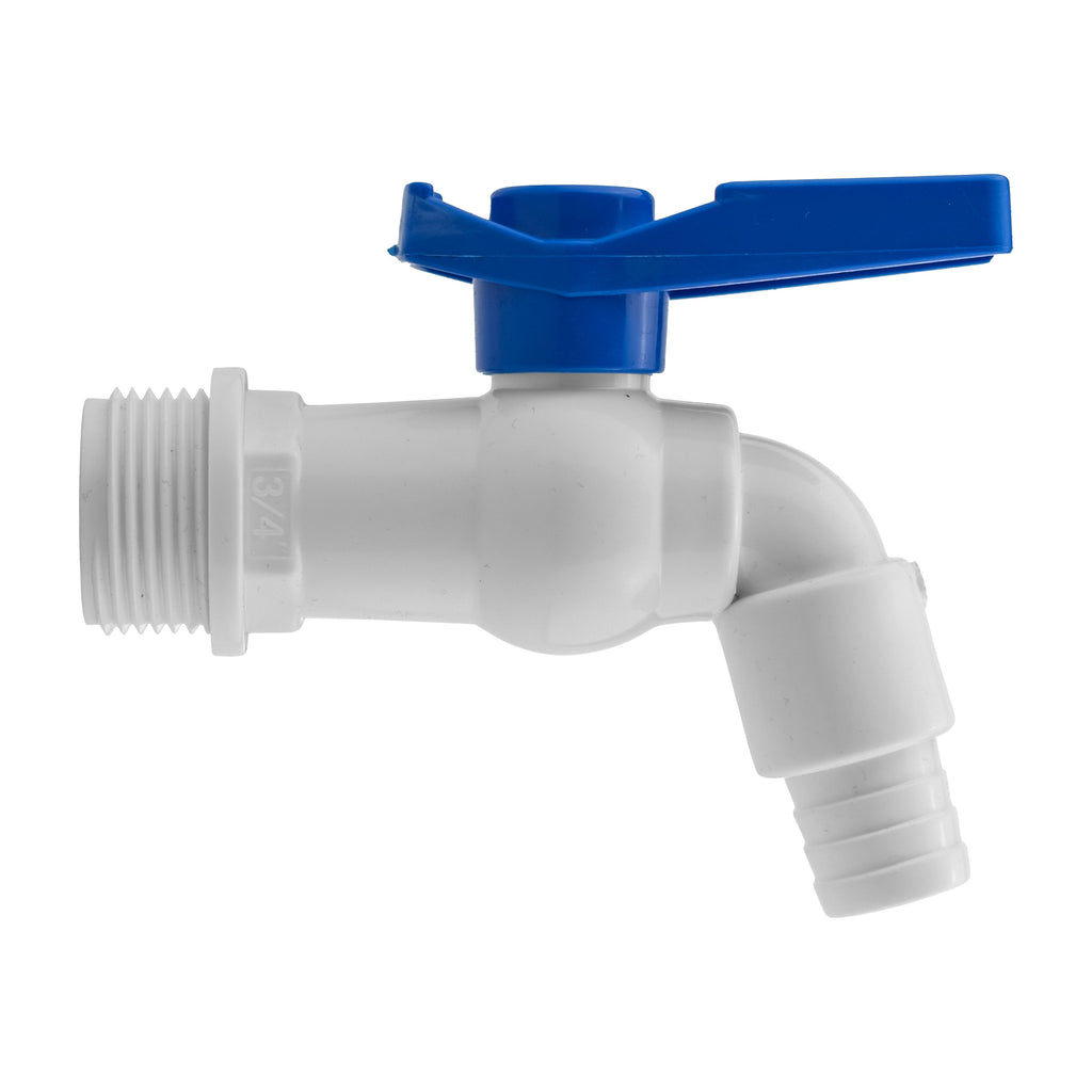 Wall Flange Kit 32mm MDPE + White PVC Tap BSP Thread Fitting MDPE Pipe Connector