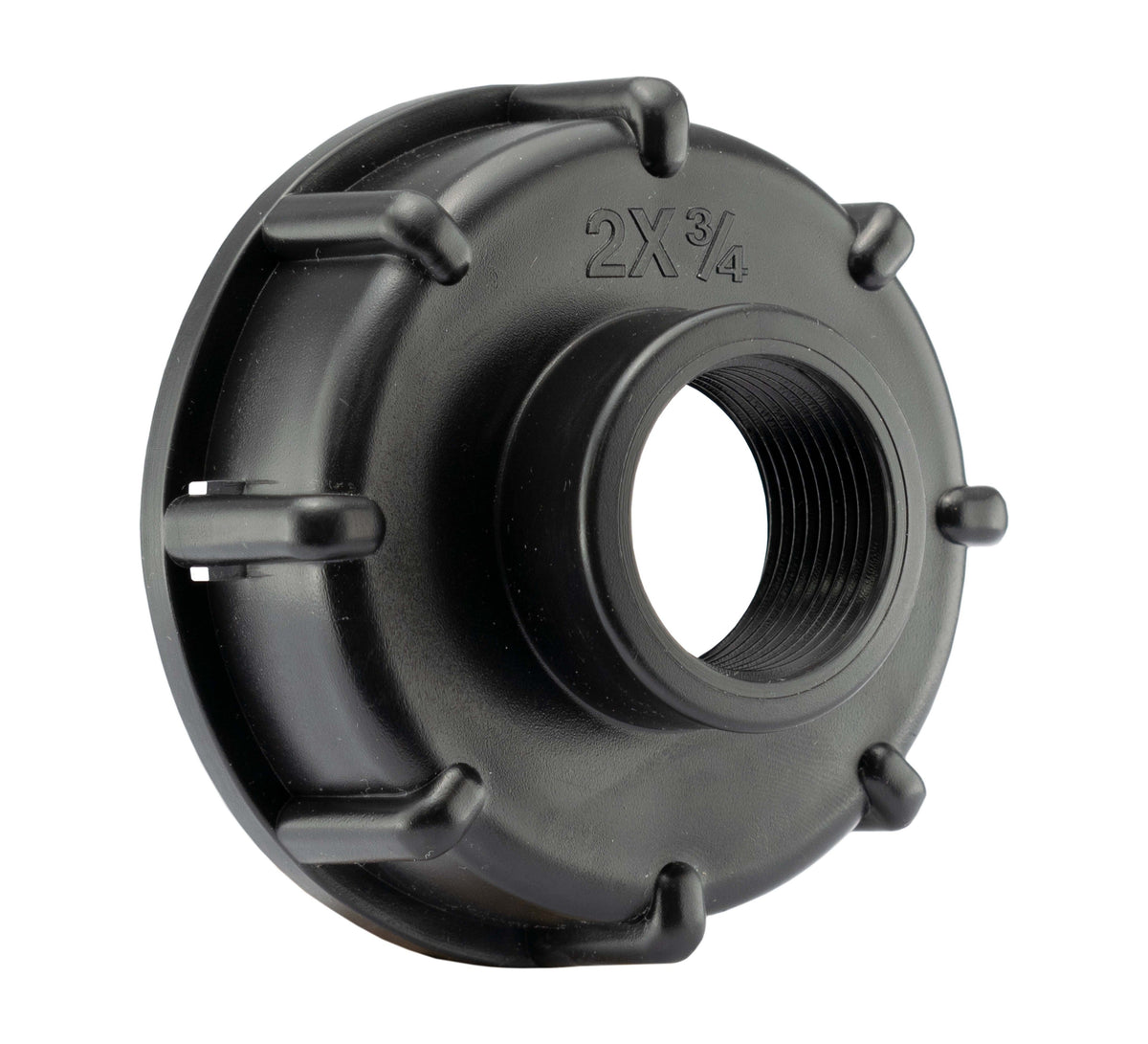 IBC 2 S60X6 Cap with Large Plastic Valve and 13mm Brass Barb for Water Connector