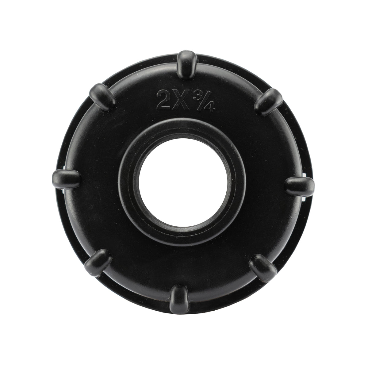IBC 2 S60X6 Cap with Large Plastic Valve and 13mm Brass Barb for Water Connector