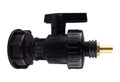 IBC 2 S60X6 Cap with Large Plastic Valve and 13mm Brass Barb for Water Connector