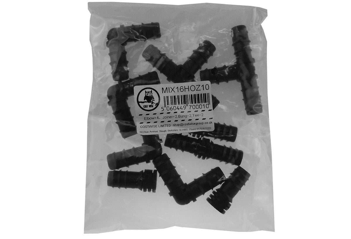 Mix 1/2in Barb Connectors HOZ10 Drip Irrigation Fitting Pipe and Water Fitting