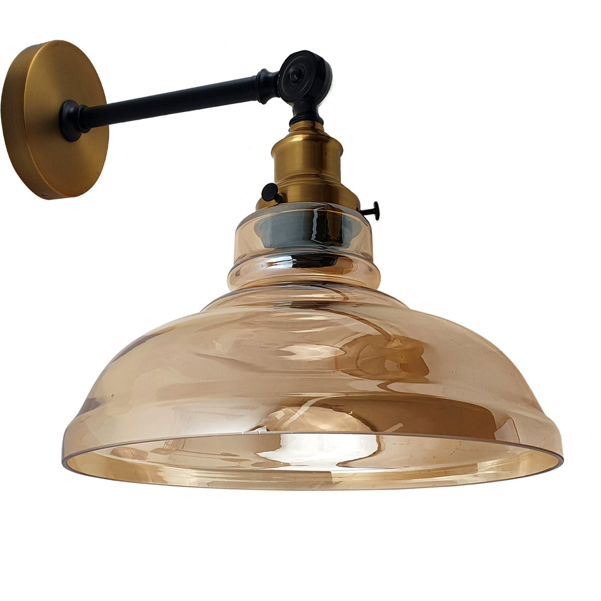 Amber Glass Shade Modern Wall Light~2696
